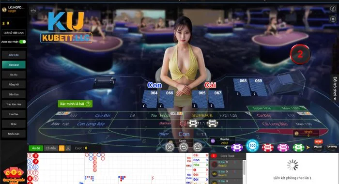 Ku Casino Sảnh Baccarat Ku Casino đầy sôi động