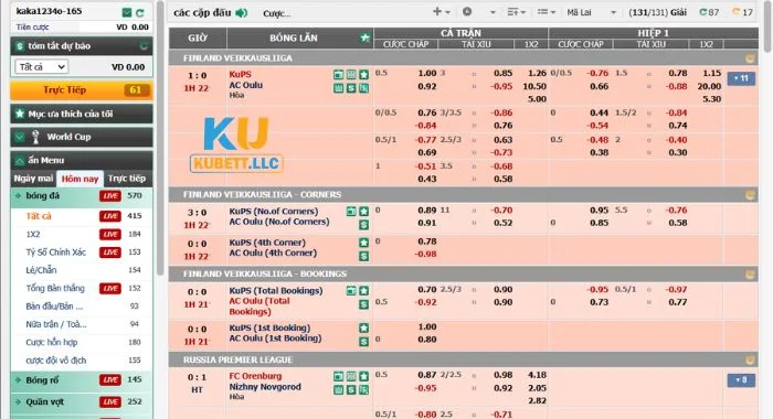 Thể thao Kubet Cá cược thể thao Kubet rất đơn giản